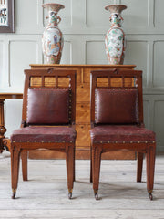 A Pair of 19th Century "Gothic" Library Chairs