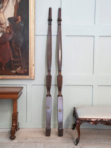 A Pair Of Late Regency Mahogany Bed Posts