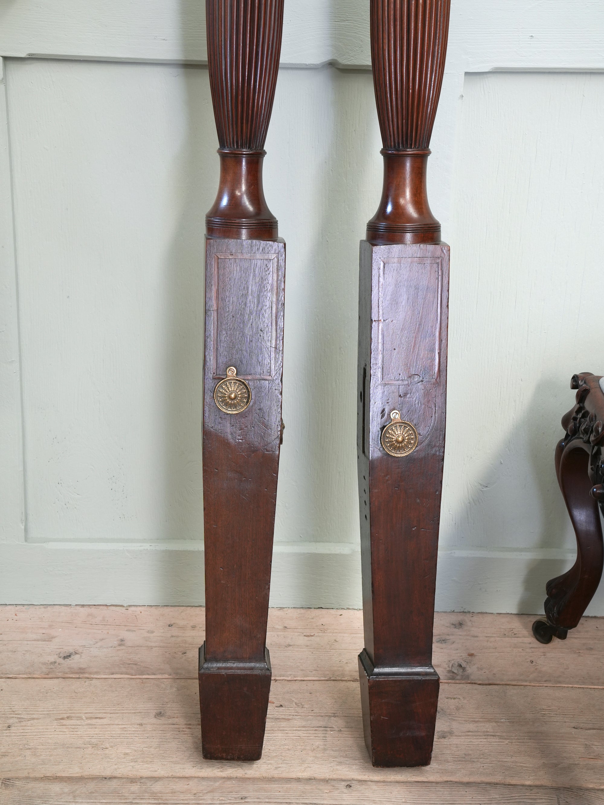 A Pair Of Late Regency Mahogany Bed Posts