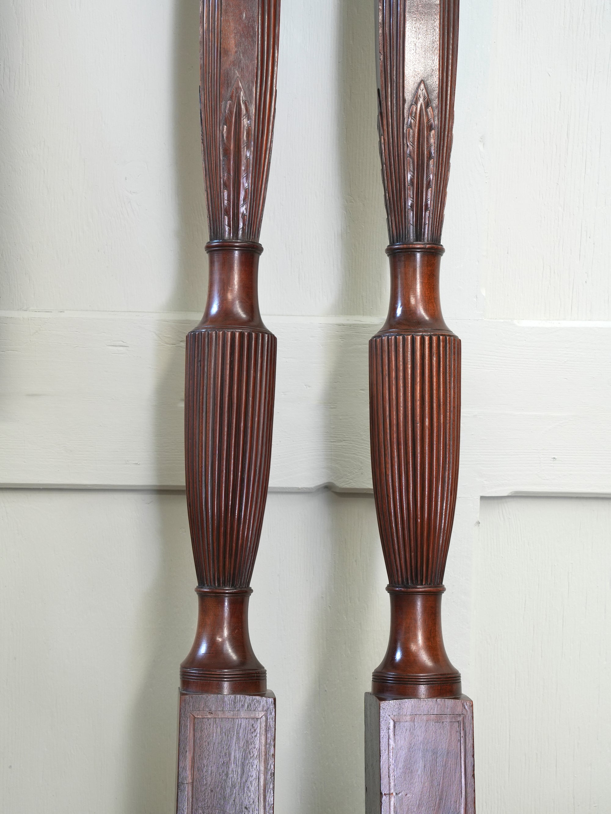 A Pair Of Late Regency Mahogany Bed Posts
