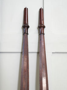 A Pair Of Late Regency Mahogany Bed Posts