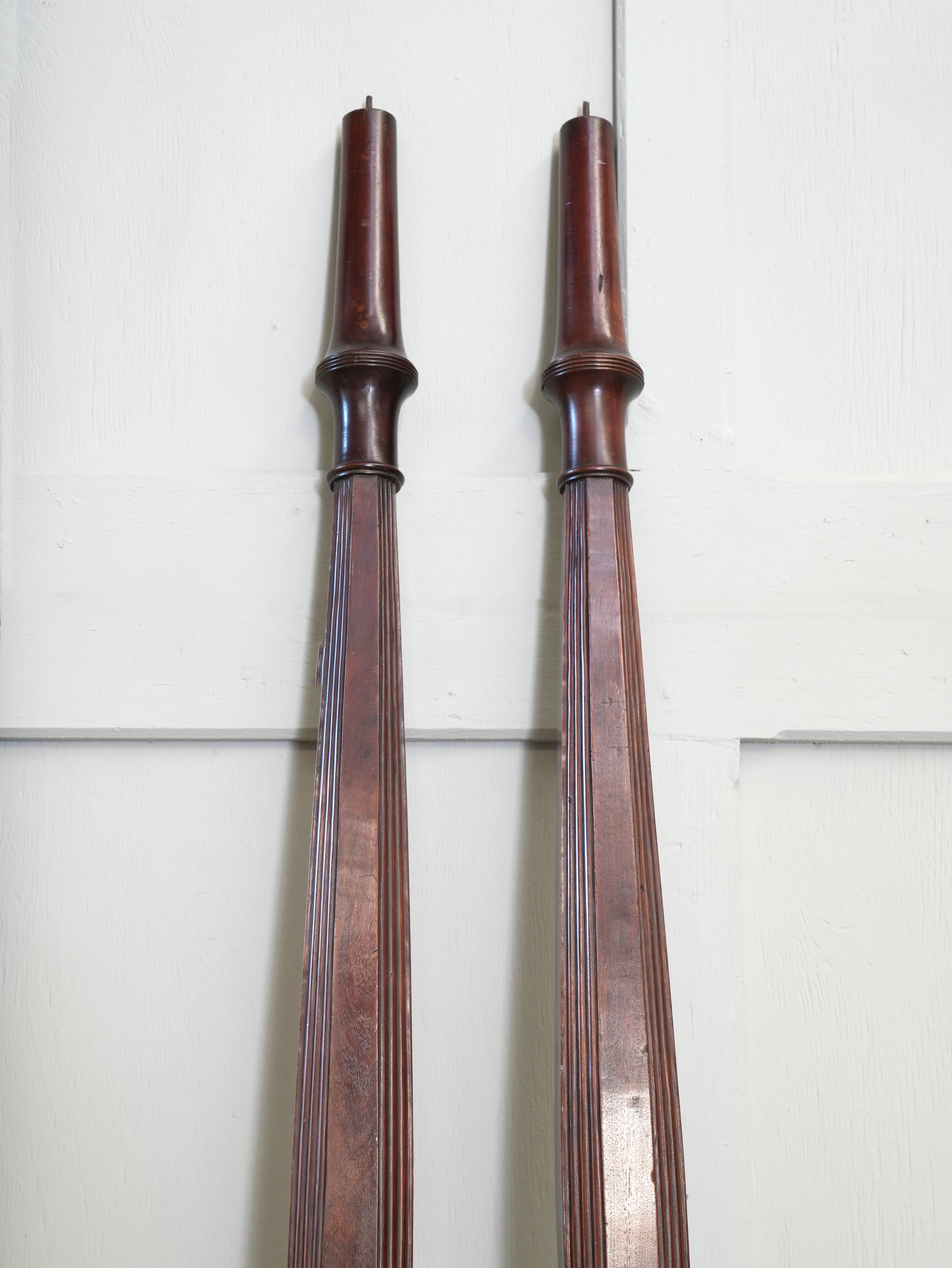 A Pair Of Late Regency Mahogany Bed Posts