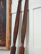 A Pair Of Late Regency Mahogany Bed Posts