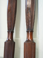 A Pair Of Late Regency Mahogany Bed Posts