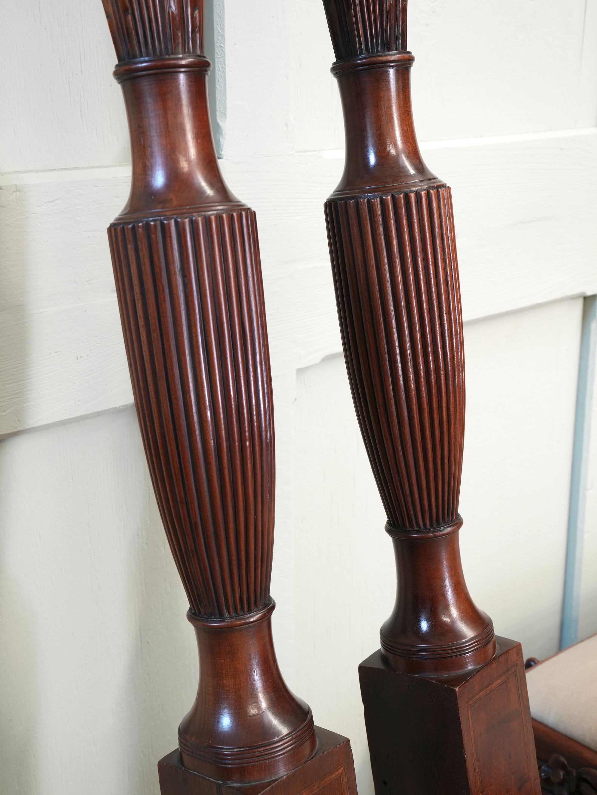 A Pair Of Late Regency Mahogany Bed Posts