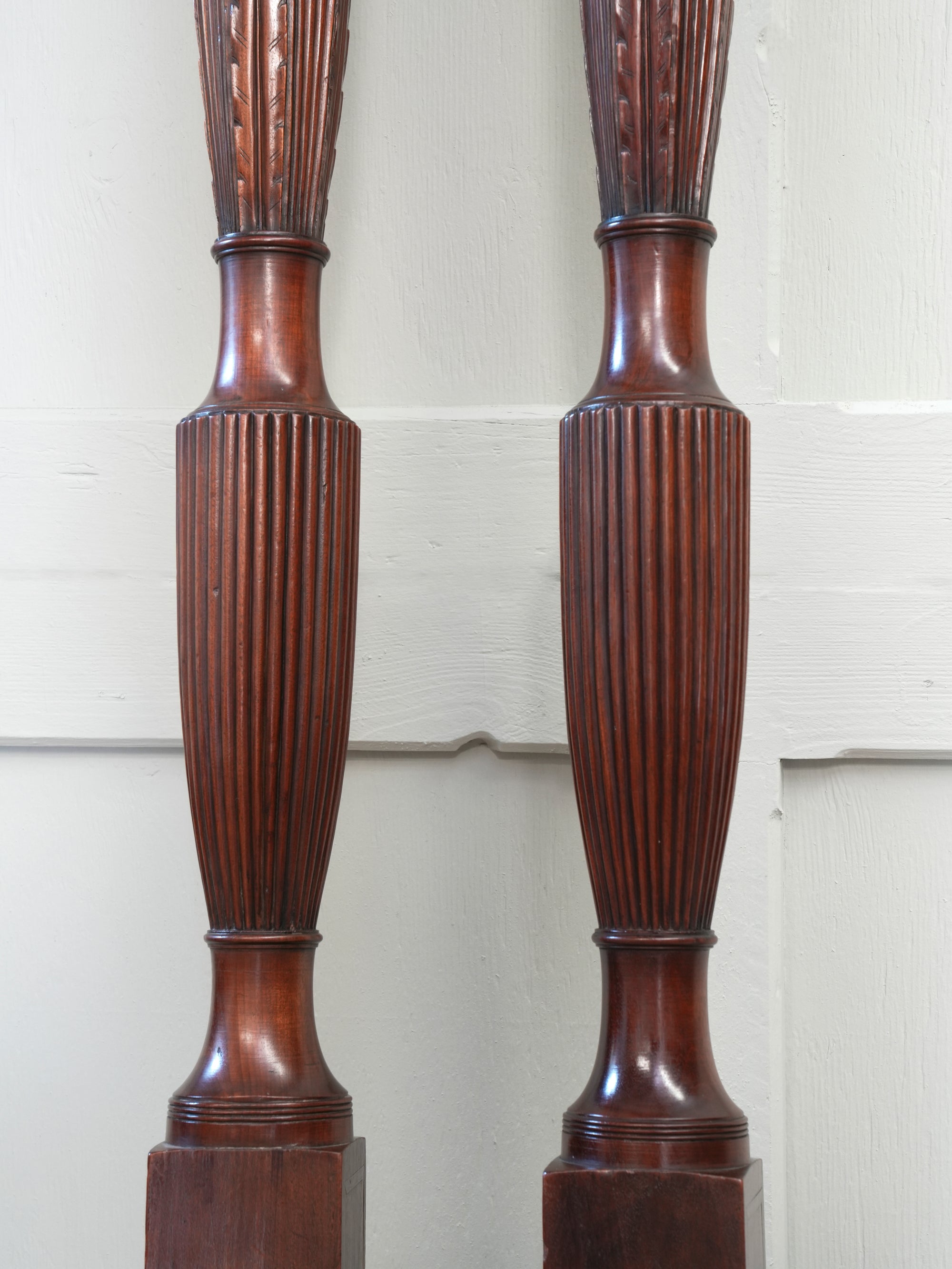 A Pair Of Late Regency Mahogany Bed Posts