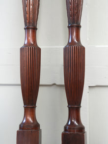 A Pair Of Late Regency Mahogany Bed Posts