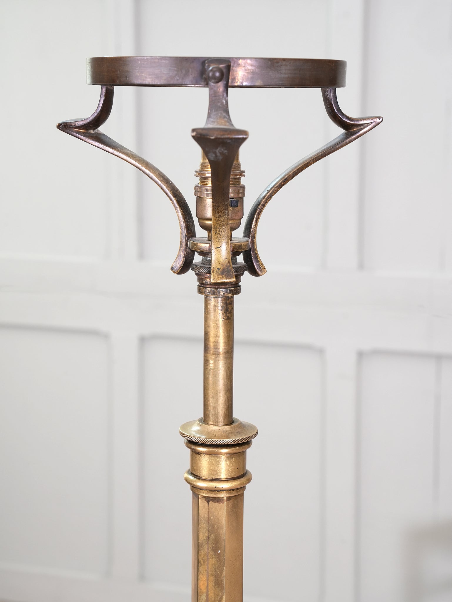A Brass Floor Lamp by Faraday Drew Pritchard Ltd