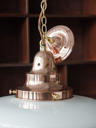 The Capel Bach Opaline Glass Pendant in Polished Copper