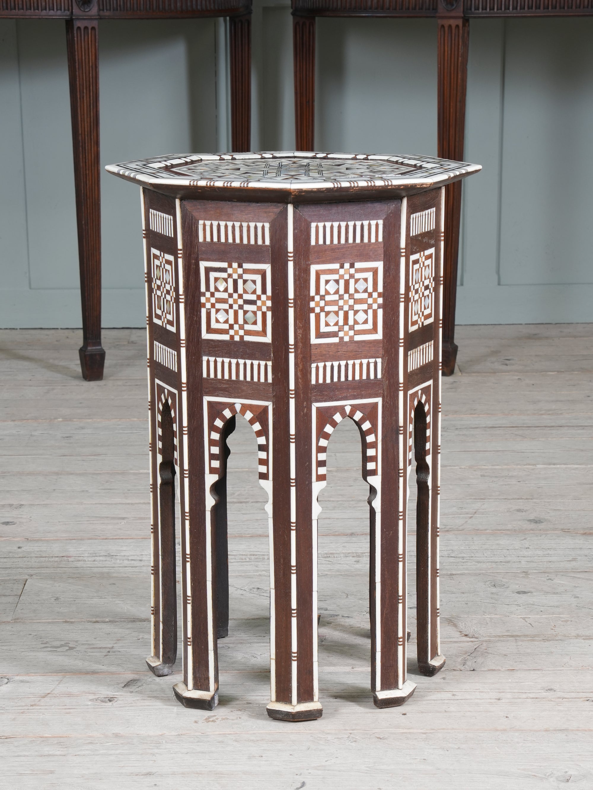 A Moorish Mother of Pearl Inlaid Occasional Table