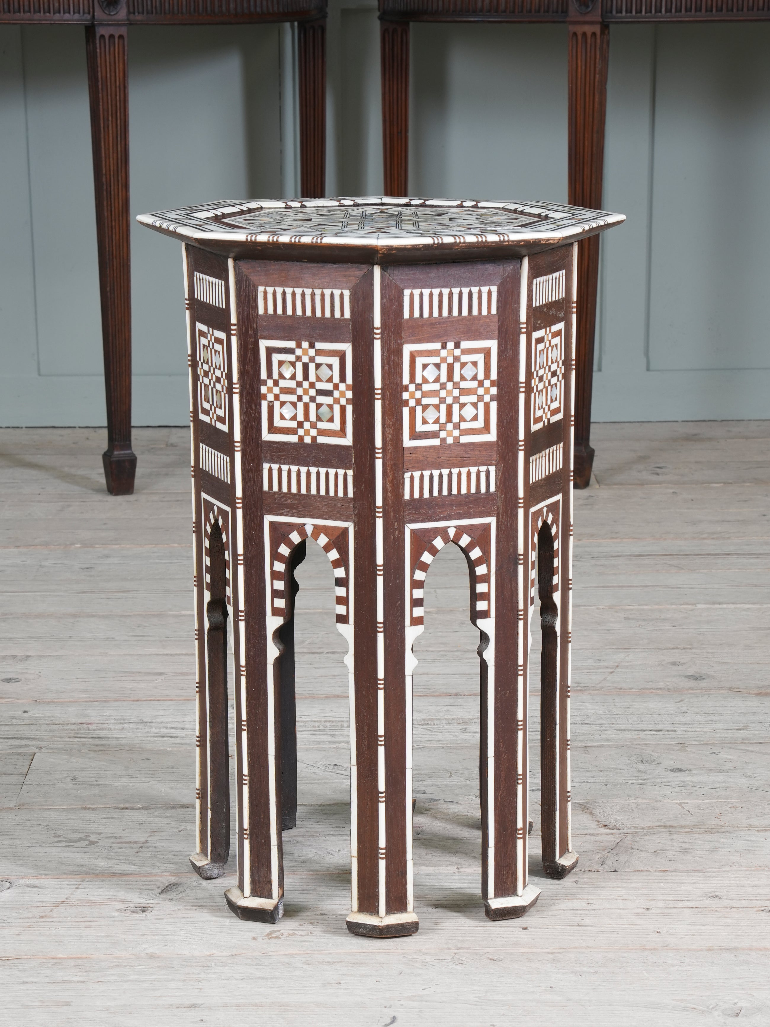 A Moorish Mother of Pearl Inlaid Occasional Table
