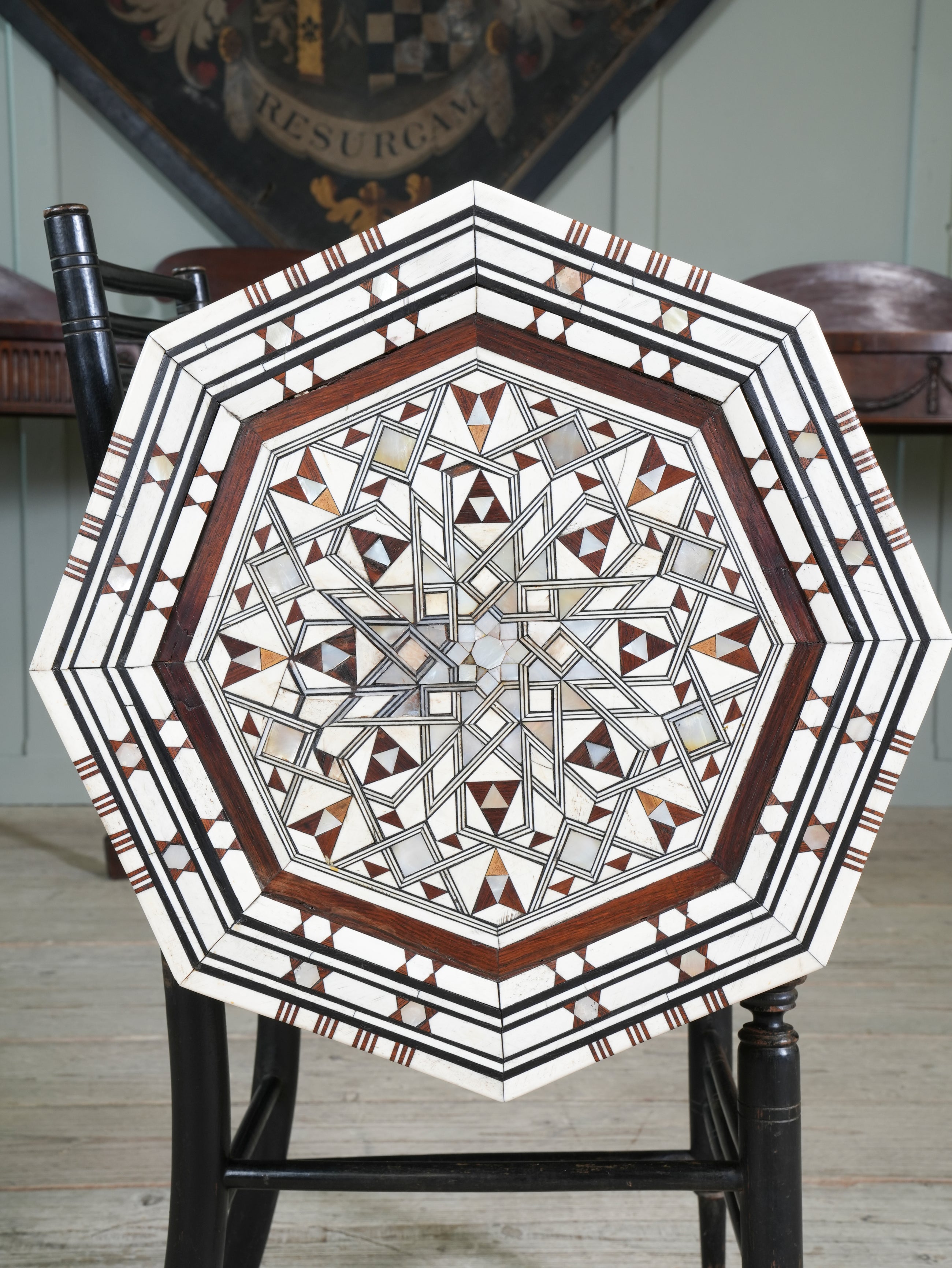 A Moorish Mother of Pearl Inlaid Occasional Table