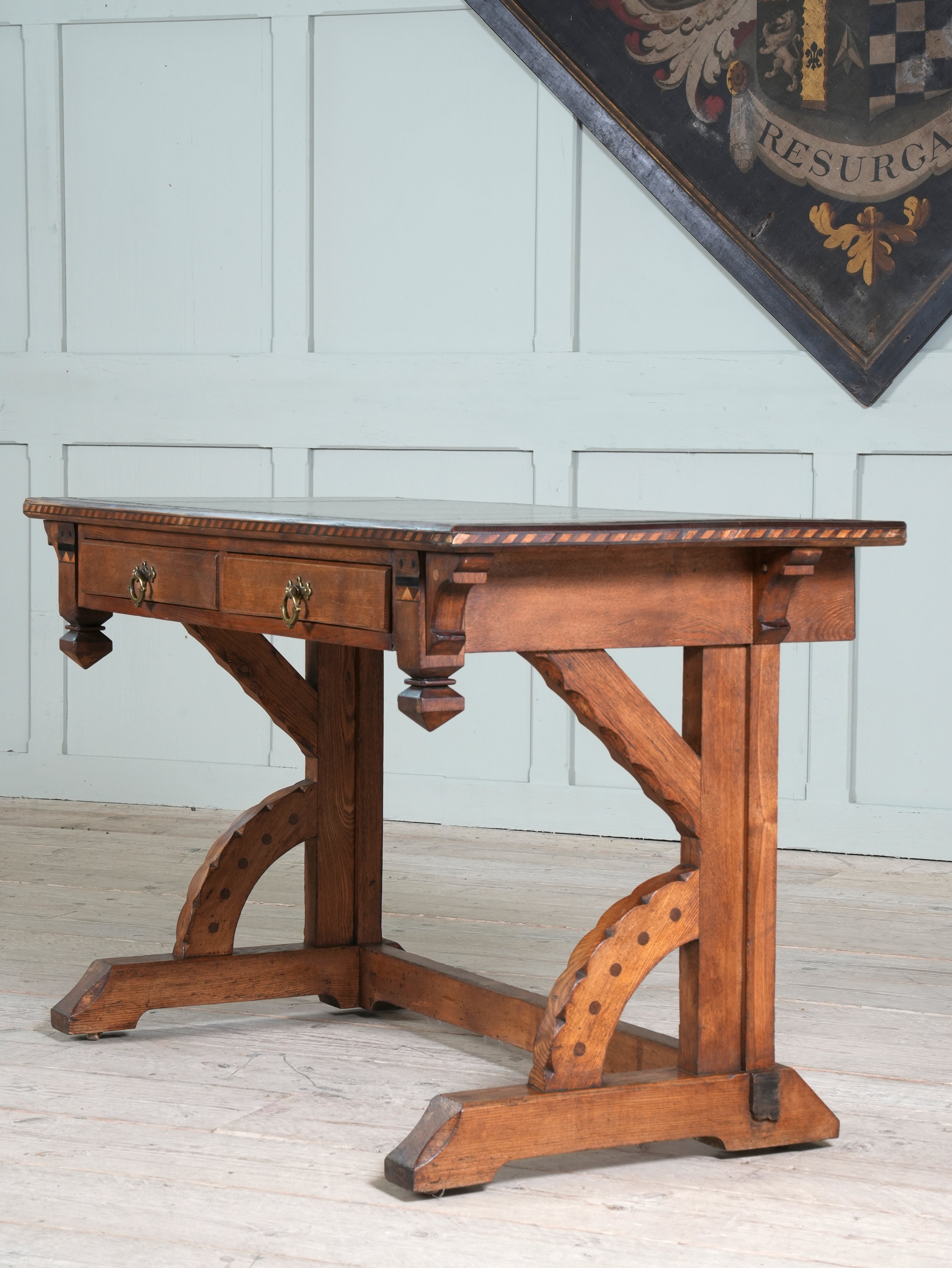 A Gothic Revival Desk in the manner of Charles Bevan