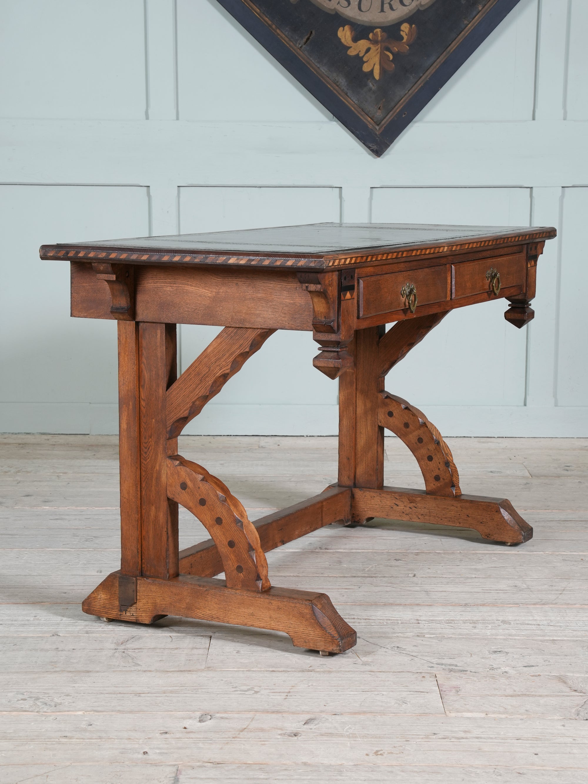 A Gothic Revival Desk in the manner of Charles Bevan
