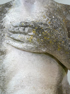 A Carved Stone Standing Male Figure with Crown