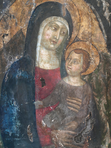A 17th Century Italian Madonna & Child on Board