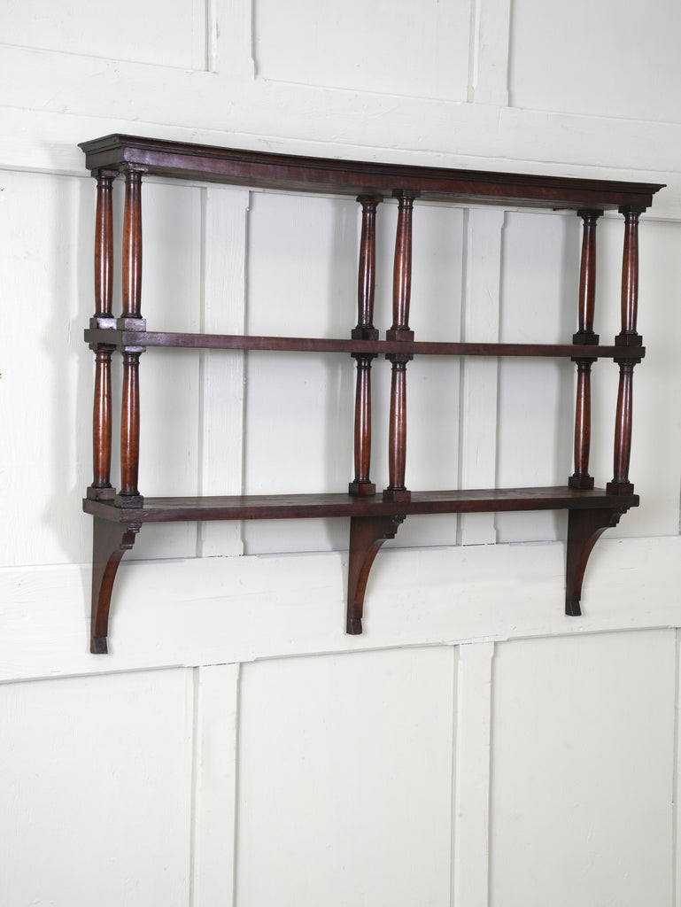 Mahogany Hanging Shelves Drew Pritchard Ltd