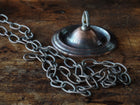 The Capel Bach Opaline Glass Pendant in Patinated Copper