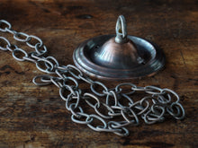 The Capel Bach Opaline Glass Pendant in Patinated Copper