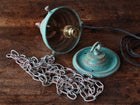 The Grace Opaline Glass Pendant Light in Verdigris