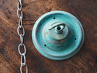The Grace Opaline Glass Pendant Light in Verdigris