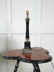 An Ebonised Timber Table Lamp
