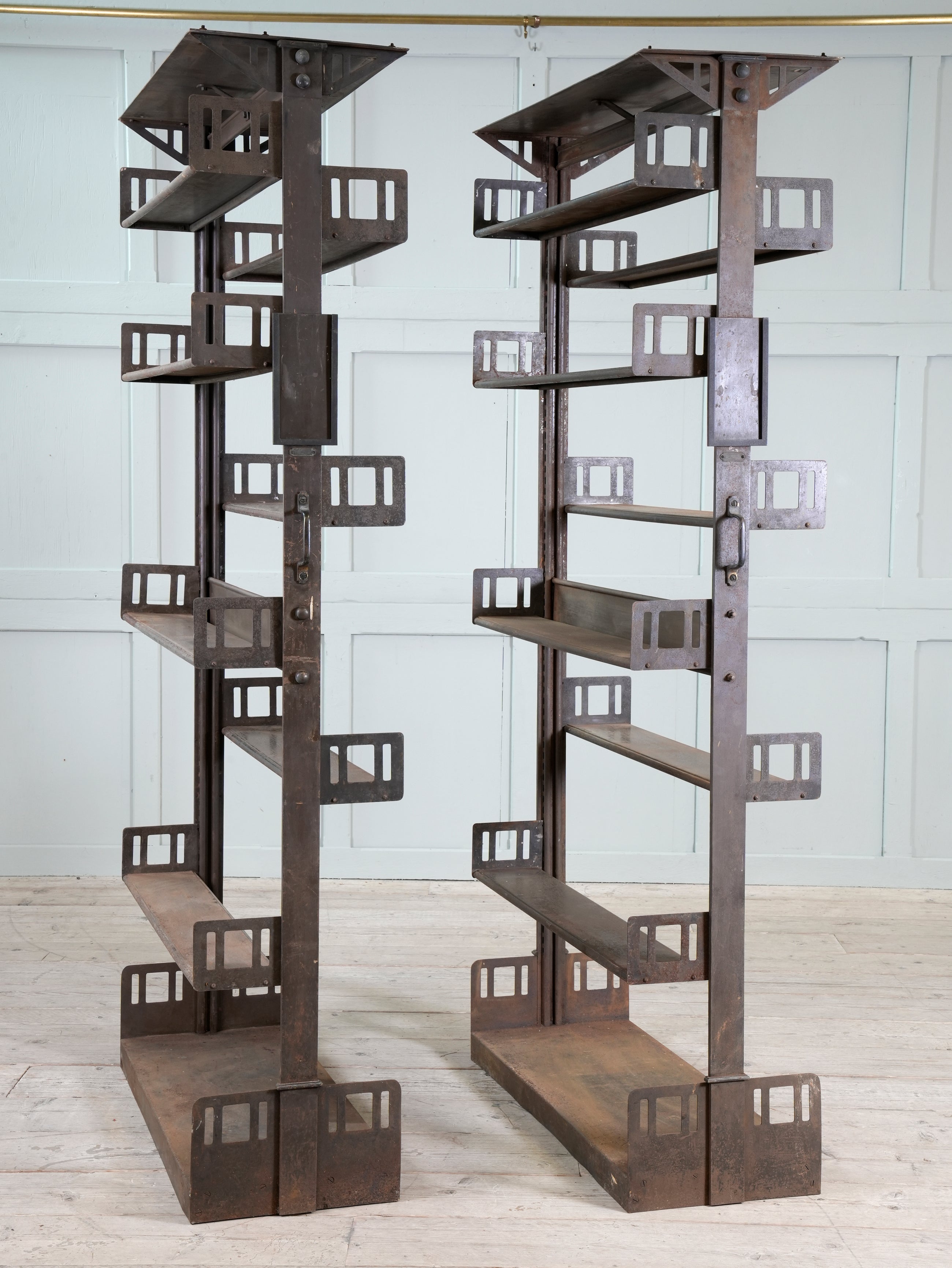 Four Steel James Gibbons Library Racking Systems