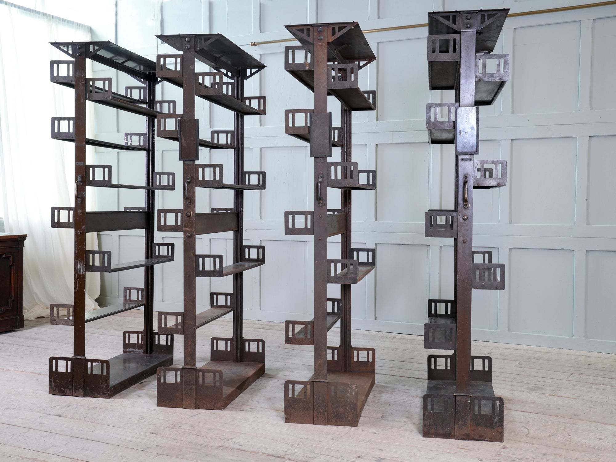 Four Steel James Gibbons Library Racking Systems