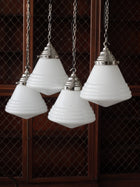 The Grace Opaline Pendant Light in Nickel