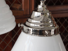 The Grace Opaline Pendant Light in Nickel