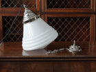 The Grace Opaline Pendant Light in Nickel