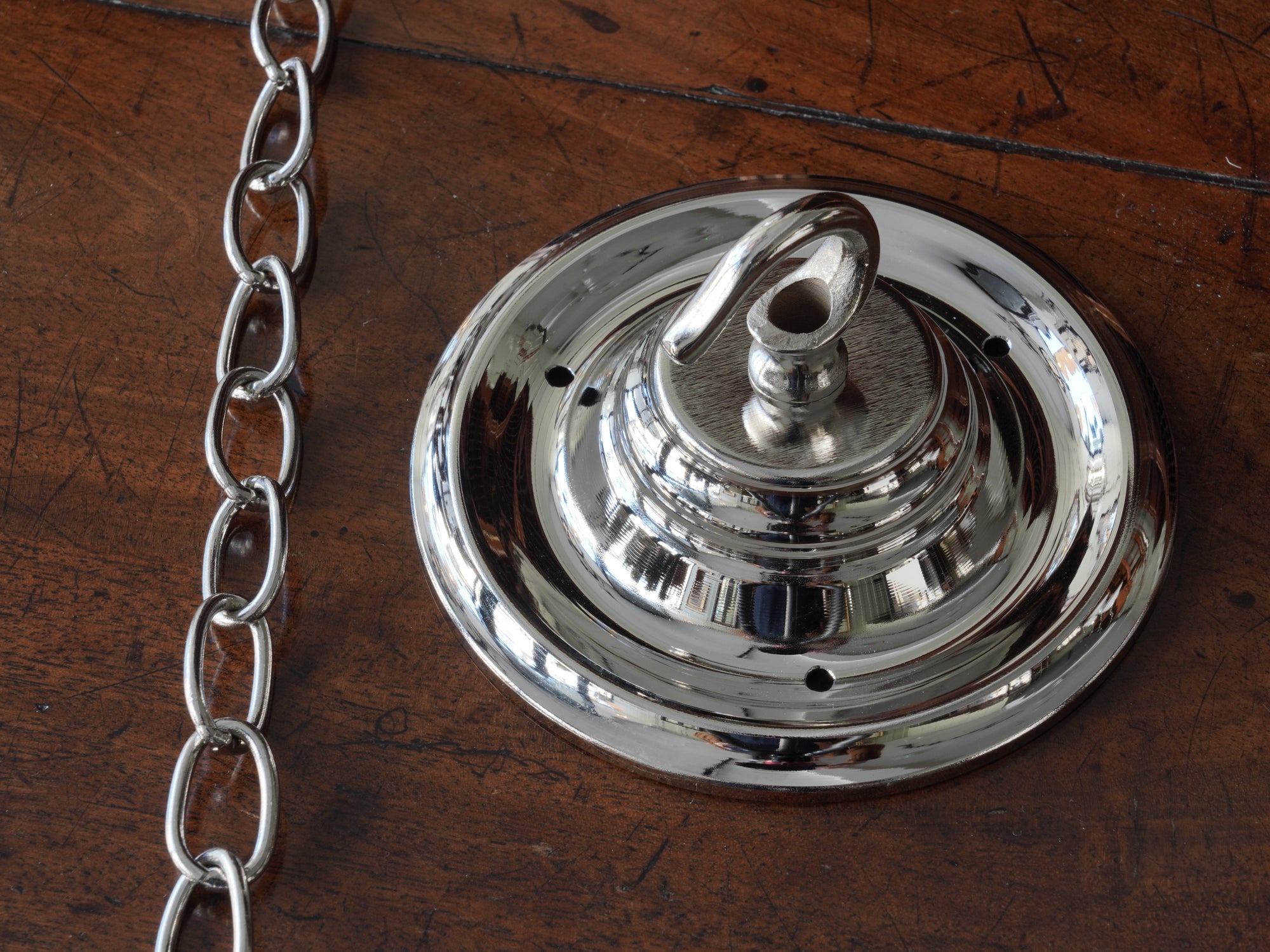 The Capel Bach Opaline Glass Pendant in Nickel