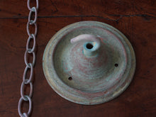 Ellis Opaline Glass Pendant Light in Verdigris