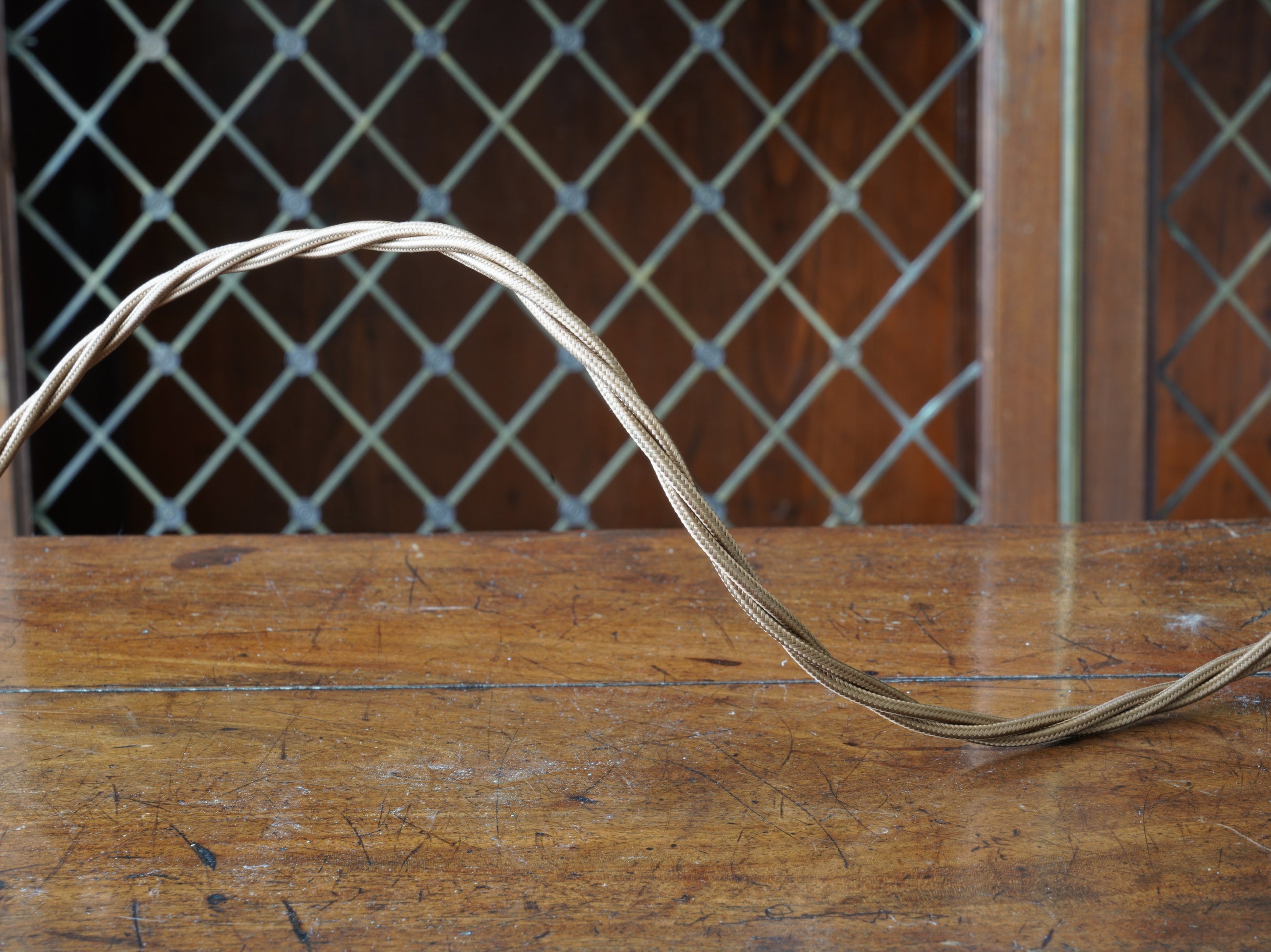 The Capel Mawr Opaline Glass Pendant in Polished Copper