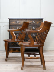 A Pair of Oak Desk Chairs