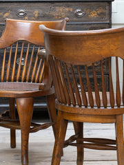 A Pair of Oak Desk Chairs
