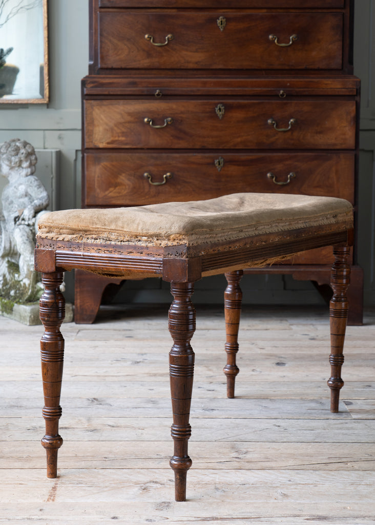 A 19th Century Upholstered Hall Bench