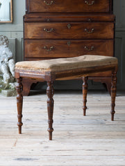 A 19th Century Upholstered Hall Bench