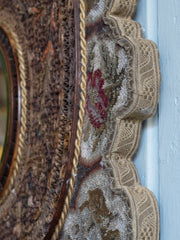 Quatrefoil Wool & Silk Wall Mirror