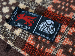 Chocolate & Amber Welsh Tapestry Blanket