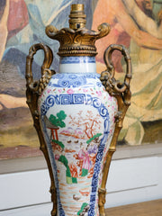 A 19th Century Ormolu Mounted Oriental Table Lamp