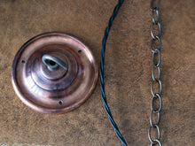 The Eirlys Opaline Glass Pendant in Patinated Copper