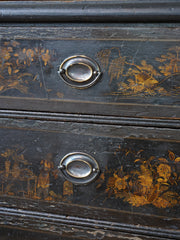 A George III Chinoiserie Secretaire on Chest